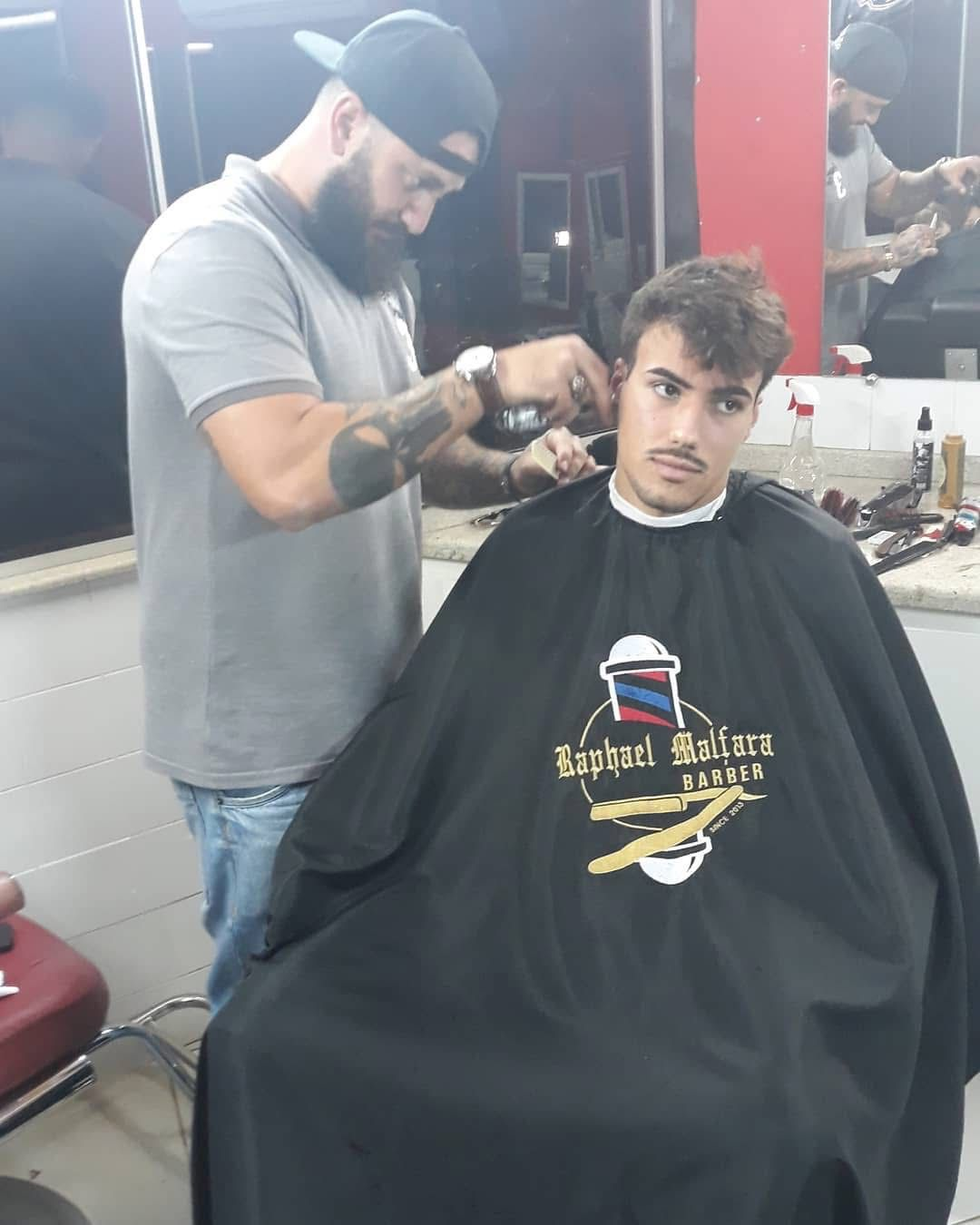 Corte masculino realizado na Barbearia Raphael Malfara